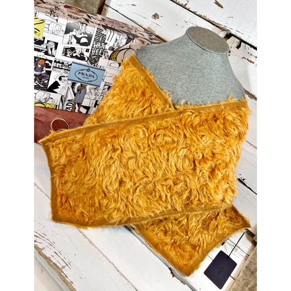 |SOLD| Prada Mohair Wrap/Shawl in Camel Brown - Picture 2 of 9